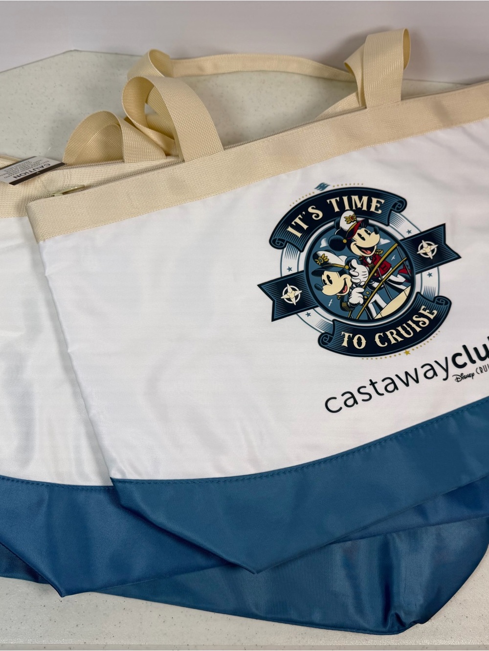 Bundle of 3 Disney Cruise Line Castaway Club Tote Beach Bags – 2 NWT, 1 No Tag